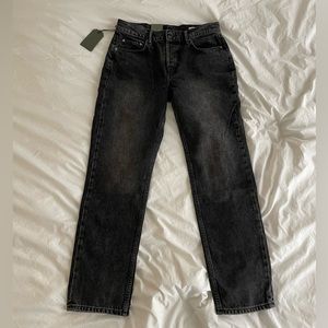 Allsaints Curtis Straight Fit Jeans, Washed Black, Size 30, New with Tags